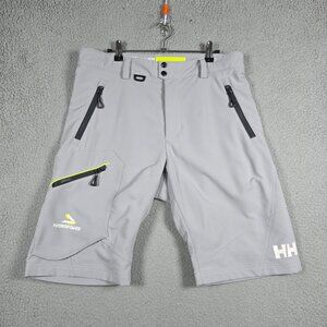 Helly Hanson Shorts Mens Medium Grey Fog Performance Hydropower HP Foil Utility